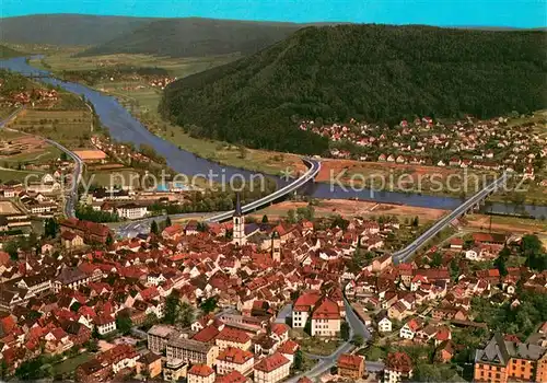 AK / Ansichtskarte Lohr_Main Fliegeraufnahme Lohr_Main