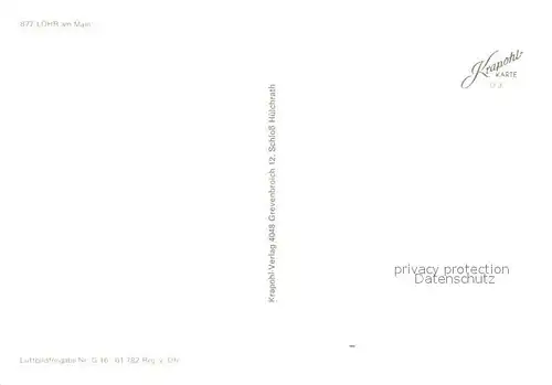 AK / Ansichtskarte Lohr_Main Fliegeraufnahme Lohr_Main