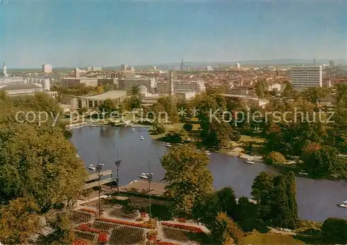 AK / Ansichtskarte Karlsruhe_Baden Stadtgarten Fliegeraufnahme Karlsruhe_Baden