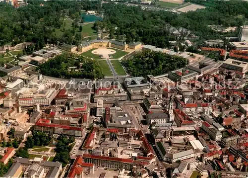 AK / Ansichtskarte Karlsruhe_Baden Fliegeraufnahme mit Schloss Karlsruhe_Baden