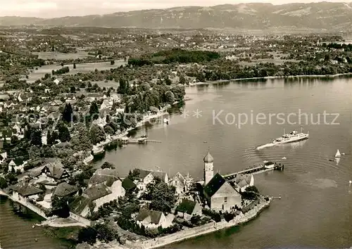 AK / Ansichtskarte Wasserburg_Bodensee Fliegeraufnahme Wasserburg Bodensee