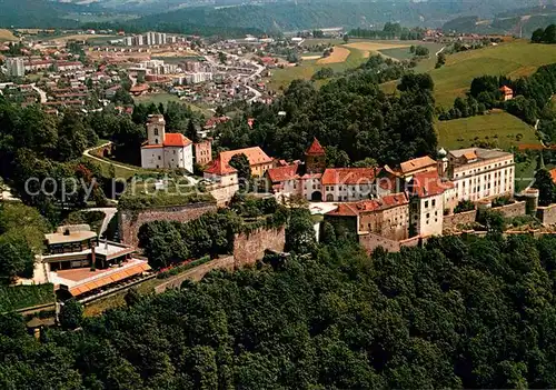 AK / Ansichtskarte Passau Veste Oberhaus mit Stadtteil Grubweg Fliegeraufnahme Passau