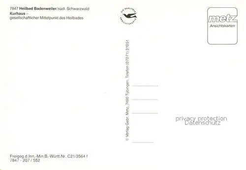 AK / Ansichtskarte Badenweiler Fliegeraufnahme mit Kurhaus Badenweiler