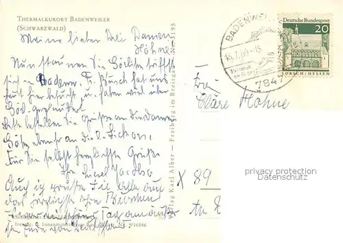 AK / Ansichtskarte Badenweiler Fliegeraufnahme Badenweiler