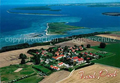 AK / Ansichtskarte Insel_Poel Fliegeraufnahme mit Gollwitz und Halbinsel Wustrow Insel_Poel