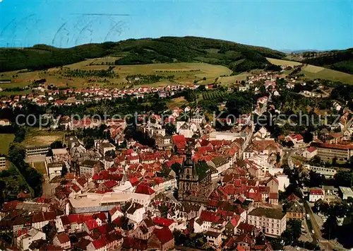 AK / Ansichtskarte St_Wendel Stadtzentrum Fliegeraufnahme St_Wendel