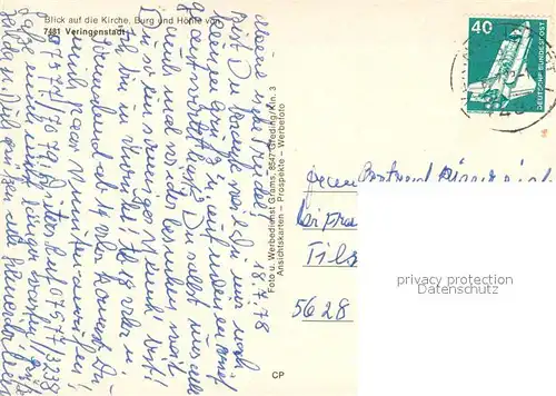 AK / Ansichtskarte Veringenstadt Panorama Blick auf Kirche Burg und Hoehle Veringenstadt