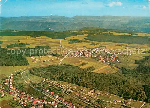 AK / Ansichtskarte Wuertingen mit Bleichstetten Ruinen Hohenurach Hohenneuffen Burg Teck Fliegeraufnahme Wuertingen