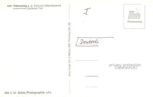 AK / Ansichtskarte Tittmoning_Salzach Laufener Tor Brunnen Tittmoning Salzach
