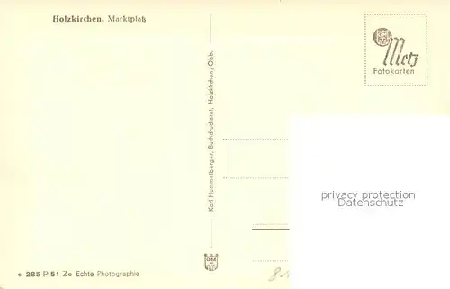 AK / Ansichtskarte Holzkirchen_Oberbayern Marktplatz Holzkirchen Oberbayern
