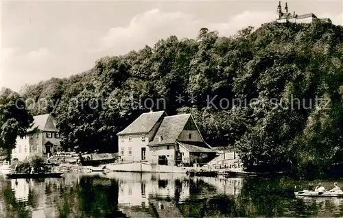 AK / Ansichtskarte Hausen_Bad_Staffelstein mit Schloss Banz Hausen_Bad_Staffelstein