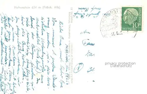 AK / Ansichtskarte Hohenstein_Hersbruck Schloss Gasthof Hohenstein_Hersbruck