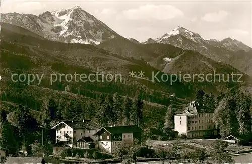 AK / Ansichtskarte Alzing_Traunstein mit Genesungsheim Hochfelln und Hochgern Alzing_Traunstein