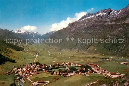 AK / Ansichtskarte Andermatt Fliegeraufnahme mit Furka Andermatt