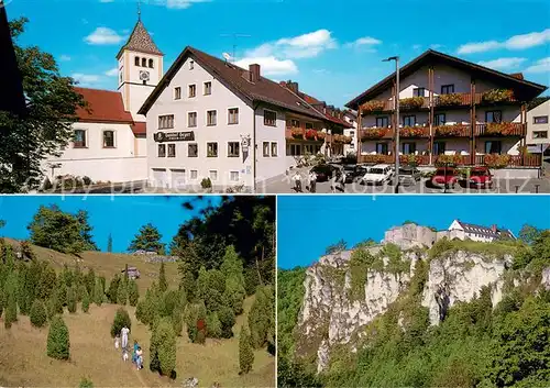 AK / Ansichtskarte Kipfenberg_Altmuehltal Landhotel Geyer Kirche Panorama Felsen Kipfenberg Altmuehltal