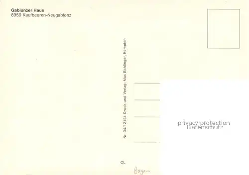 AK / Ansichtskarte Neugablonz Gablonzer Haus Neugablonz