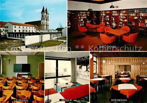AK / Ansichtskarte Niederalteich_Donau Schule Bibliothek Lehrsaal Speisesaal Niederalteich Donau