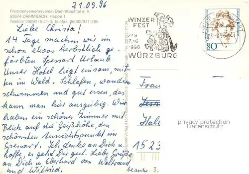 AK / Ansichtskarte Dammbach Panorama Gasthaus Wildgehege Pavillon Dammbach