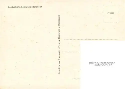 AK / Ansichtskarte Niederalteich_Donau Schule Bibliothek Lehrsaal Speisesaal Niederalteich Donau