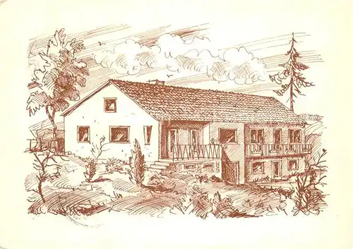 AK / Ansichtskarte Eberstetten_Ilm Walters Gaestehaus Zeichnung Eberstetten_Ilm