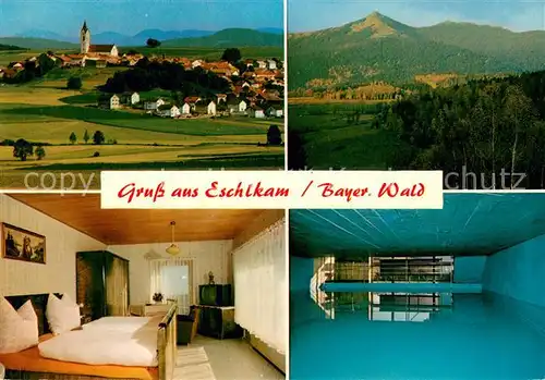 AK / Ansichtskarte Eschlkam Pension Schmid Panorama Zimmer Hallenbad Eschlkam