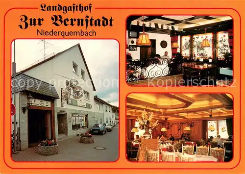 AK / Ansichtskarte Niederquembach Landgasthof zur Bernstadt Gastraeume Niederquembach