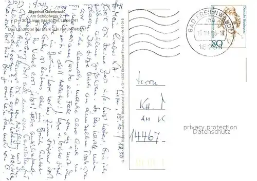 AK / Ansichtskarte Liepe_Jueterbog Jaegerhof Oderbruch Storch Uferboeschung Liepe Jueterbog