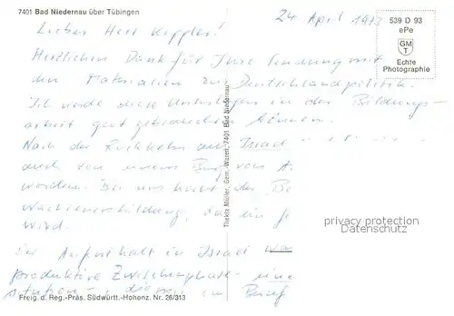 AK / Ansichtskarte Bad_Niedernau Fliegeraufnahme Bad_Niedernau