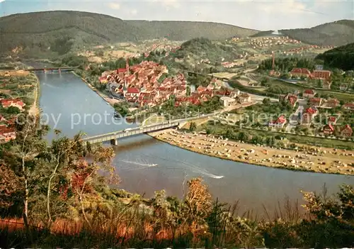 AK / Ansichtskarte Neckargemuend Panorama Blick ueber den Neckar Neckargemuend