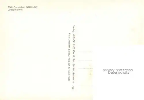 AK / Ansichtskarte Strande_Holstein Ostseebad Fliegeraufnahme Strande_Holstein