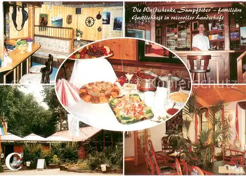 AK / Ansichtskarte Tiefensee_Bad_Freienwalde Waldschenke Sumpfbiber Gastraeume Bar Tiefensee_Bad_Freienwalde