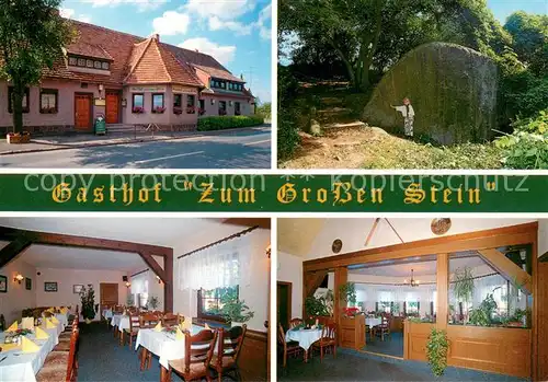 AK / Ansichtskarte Oderberg_Mark Gasthof Zum Grossen Stein Gastraeume Oderberg Mark