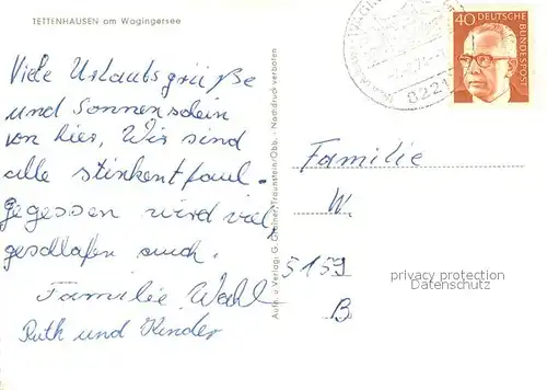 AK / Ansichtskarte Tettenhausen Panorama am Wagingersee Gasthof Post Tettenhausen