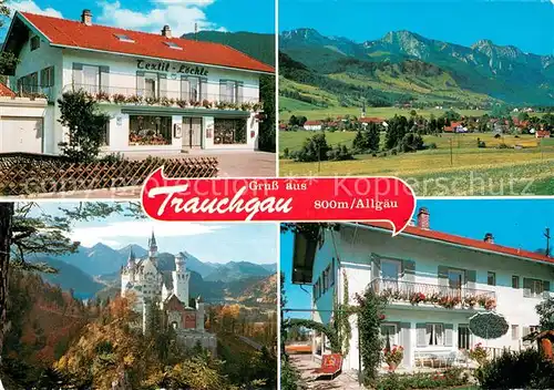 AK / Ansichtskarte Trauchgau Textil Loechle Panorama Schloss Trauchgau