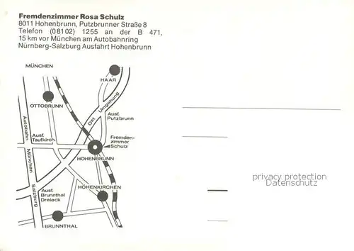 AK / Ansichtskarte Hohenbrunn Fremdenzimmer Rosa Schulz Kirche Hohenbrunn