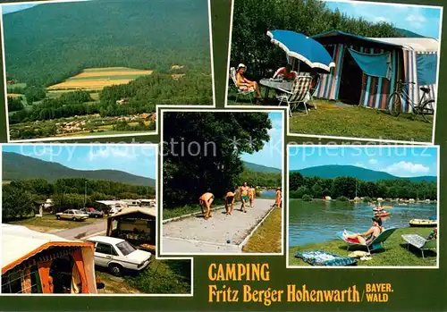 AK / Ansichtskarte Hohenwarth_Koetzting Camping Fritz Berger Panorama Badesee Boulespiel Hohenwarth Koetzting