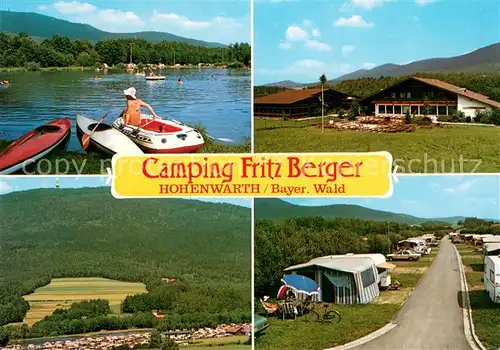 AK / Ansichtskarte Hohenwarth_Koetzting Camping Fritz Berger Badesee Panorama Gasthaus Hohenwarth Koetzting