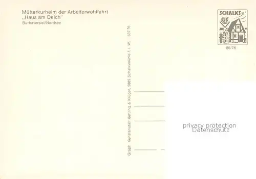 AK / Ansichtskarte Burhaversiel Muetterkurheim der AWO Haus am Deich Burhaversiel