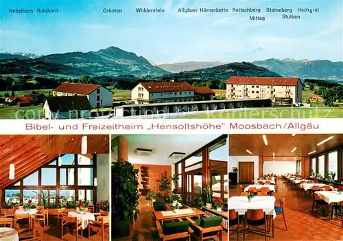 AK / Ansichtskarte Moosbach_Sulzberg Bibel und Freizeitheim Hensoltshoehe Gastraeume 