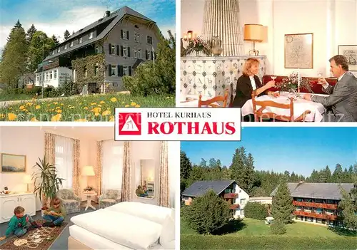 AK / Ansichtskarte Rothaus_Grafenhausen Hotel Kurhaus Rothaus Gaststube Zimmer Panorama Rothaus Grafenhausen