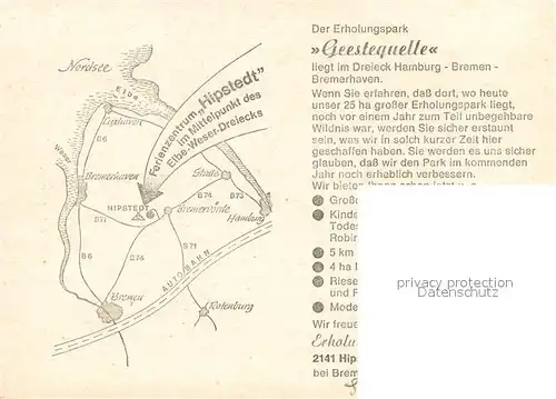 AK / Ansichtskarte Hipstedt Erholungspark Geestequelle Spielplatz Reithalle Hipstedt