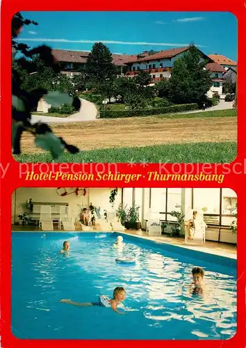 AK / Ansichtskarte Thurmansbang Hotel Pension Schuerger Hallenbad Thurmansbang