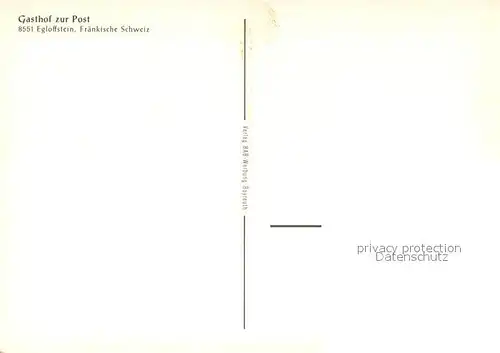 AK / Ansichtskarte Egloffstein Gasthof zur Post Gaststube Burg Egloffstein