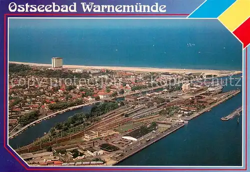 AK / Ansichtskarte Warnemuende_Ostseebad Fliegeraufnahme Warnemuende_Ostseebad
