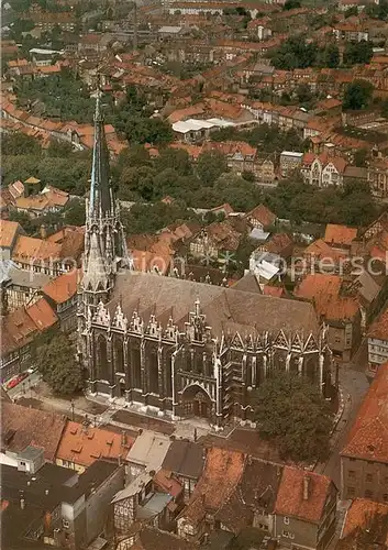 AK / Ansichtskarte Muehlhausen_Thueringen Thomas Muentzer Gedenkstaette Marienkirche Fliegeraufnahme Muehlhausen Thueringen