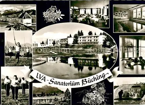 AK / Ansichtskarte Buching LVA Sanatorium Buching Kapelle Speisesaal Hallenbad Gymnastik Buching