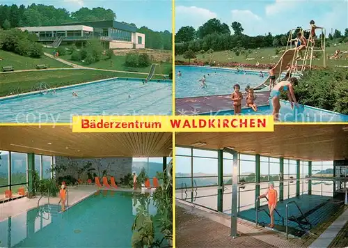 AK / Ansichtskarte Waldkirchen_Niederbayern Baederzentrum Freibad Hallenbad  Waldkirchen Niederbayern