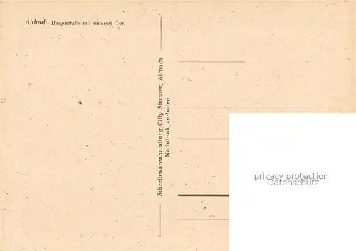 AK / Ansichtskarte Aichach Hauptstrasse mit Unterem Tor Aichach