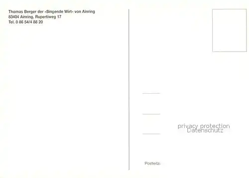 AK / Ansichtskarte Ainring Thomas Berger Der Singende Wirt Ainring