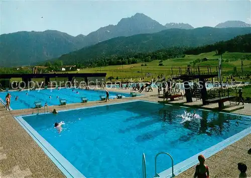 AK / Ansichtskarte Aufham_Anger Schwimmbad Aufham im Berchtesgadener Land Aufham Anger